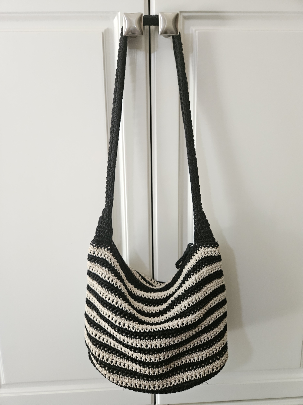 The Sak Sequoia Striped Crochet Slouchy Hobo Shoulder Bag 90s Y2k Beach Boho